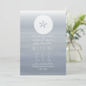 水彩チャンブレー+砂結婚ドル 招待状 (スタンド正面)