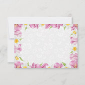 水彩チューリップとダッフォジル結婚ズ 出欠カード (裏面)