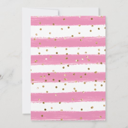 水彩チューリップとダフォジルスフレーム誕生日 招待状 (裏面)