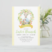 水彩チューリップとラビットイースターブランチ 招待状 (スタンド正面)