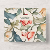 水彩チューリップウィリアム結婚モリス オールインワン招待状 (裏面)