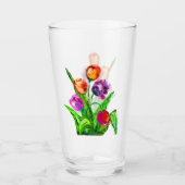 水彩チューリップグラス タンブラーグラス (正面)