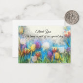 水彩チューリップサンキューカード ノートカード (正面/裏面インサイチュ)