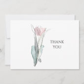 水彩チューリップシンプル葬儀IIありがとう サンキューカード (正面)