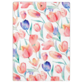 水彩チューリップパターンクリップボード クリップボード (裏面)