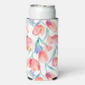 水彩チューリップパターンスリムクーラーボックス スリム缶クーラー (Seltzer裏面)