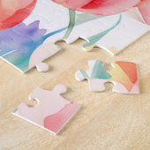 水彩チューリップパターンパズル ジグソーパズル (側面)