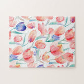 水彩チューリップパターンパズル ジグソーパズル (横)