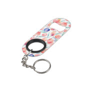 水彩チューリップパターンボトルオープナー キーホルダー栓抜き (裏面アングル)