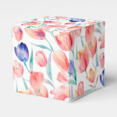 水彩チューリップパターン優先ボックス フェイバーボックス (正面サイド)