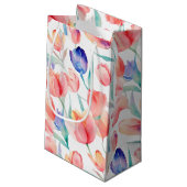 水彩チューリップパターン小抱き枕 スモールペーパーバッグ (裏面アングル)