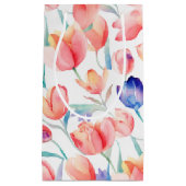 水彩チューリップパターン小抱き枕 スモールペーパーバッグ (正面)