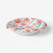 水彩チューリップパターン紙ボウル ペーパーボウル (傾斜あり)