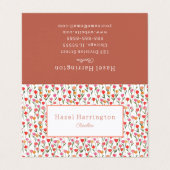 水彩チューリップビジネスカーパーソナライズされたド 名刺 (外部フラット)