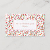 水彩チューリップビジネスカーパーソナライズされたド 名刺 (正面)