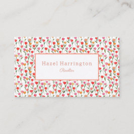 水彩チューリップビジネスカーパーソナライズされたド 名刺