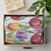 水彩チューリップフラワーズ大事な行事 薄葉紙 (ギフト)