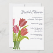 水彩チューリップブライダルシャワー 招待状 (正面)