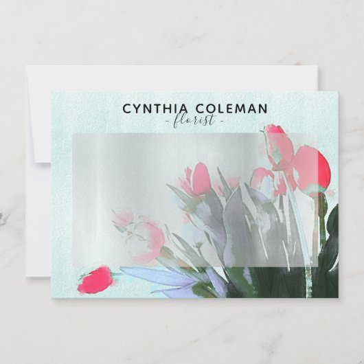 水彩チューリップブーケイラストレーションフローリスト (正面)