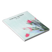 水彩チューリップブーケイラストレーションフローリスト ノートパッド (アングル)