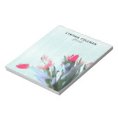 水彩チューリップブーケイラストレーションフローリスト ノートパッド (回転)