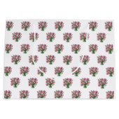 水彩チューリップブーケ花柄 ラージペーパーバッグ (正面)