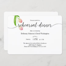 水彩チューリップリハーサルディナー招待状