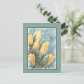 水彩チューリップ垂直はがき ポストカード (スタンド正面)