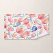 水彩チューリップ型浴室タオルセット バスタオルセット (ハンドタオル)