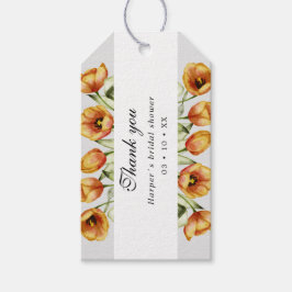 水彩チューリップ感謝していあなた ギフトタグ