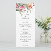 水彩チューリップ春の結婚式プログラム 招待状 (スタンド正面)