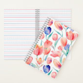 水彩チューリップ模様スパイラルノート ノートブック (内側)