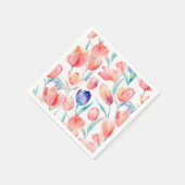 水彩チューリップ模様紙ナプキン スタンダードカクテルナプキン (角)
