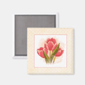 水彩チューリップ磁石 マグネット (正面/裏面)