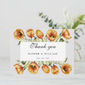 水彩チューリップ結婚ズ サンキューカード (スタンド正面)