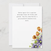 水彩チューリップ結婚ズ サンキューカード (裏面)