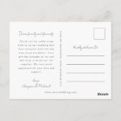 水彩チューリップ結婚フレ感謝していーム ポストカード (裏面)