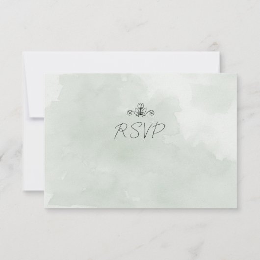 水彩チューリップ結婚式の出欠 出欠カード (裏面)