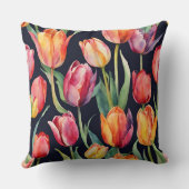 水彩チューリップ花 クッション (裏面)