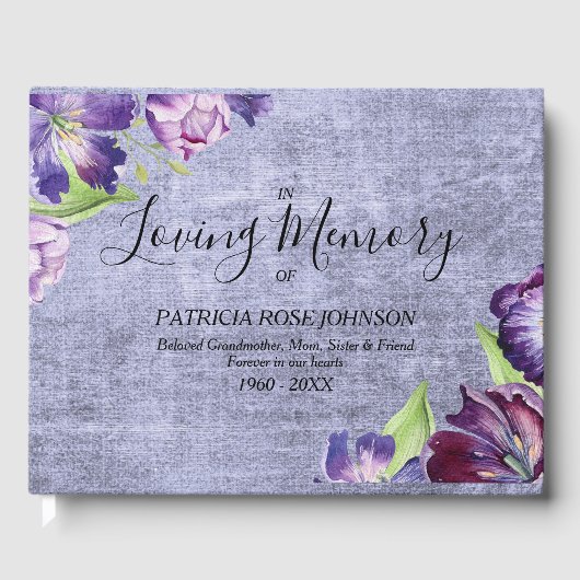 水彩チューリップ記念葬儀記念 ゲストブック (正面)