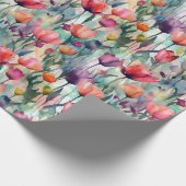 水彩チューリップ ラッピングペーパー (角)
