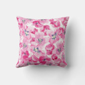 水彩チューリップ:手書きカードデザイン クッション (裏面)