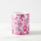 水彩チューリップ：手書きカードデザイン コーヒーマグカップ (中央)