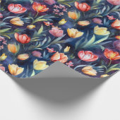 水彩チューリップ(抽象芸術) ラッピングペーパー (角)
