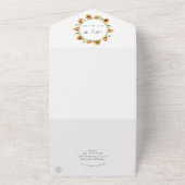 水彩チューリップrsvp attached 結婚. オールインワン招待状 (外側)