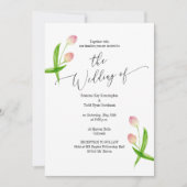 水彩チューリミニマルップ結婚式招待状 招待状 (正面)