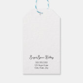 水彩チョコレートケーキベーカリーありがとう ギフトタグ (裏面)