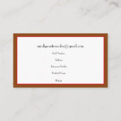 水彩チョコレートケーキベーカリー 名刺 (裏面)