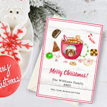 水彩チョコレートジンジャークッキーのホリデー