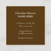 水彩チョコレートパターン スクエア名刺 (裏面)